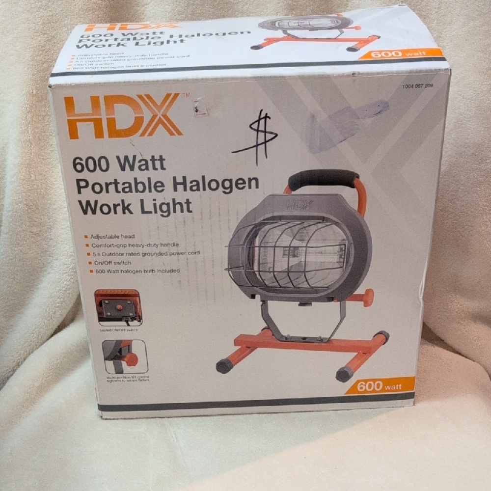 HDX 600 Watt Portable Halogen Work Light